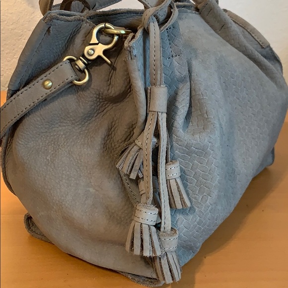 Anthropologie Miss Albright tassel tote purse gray - Picture 2 of 8